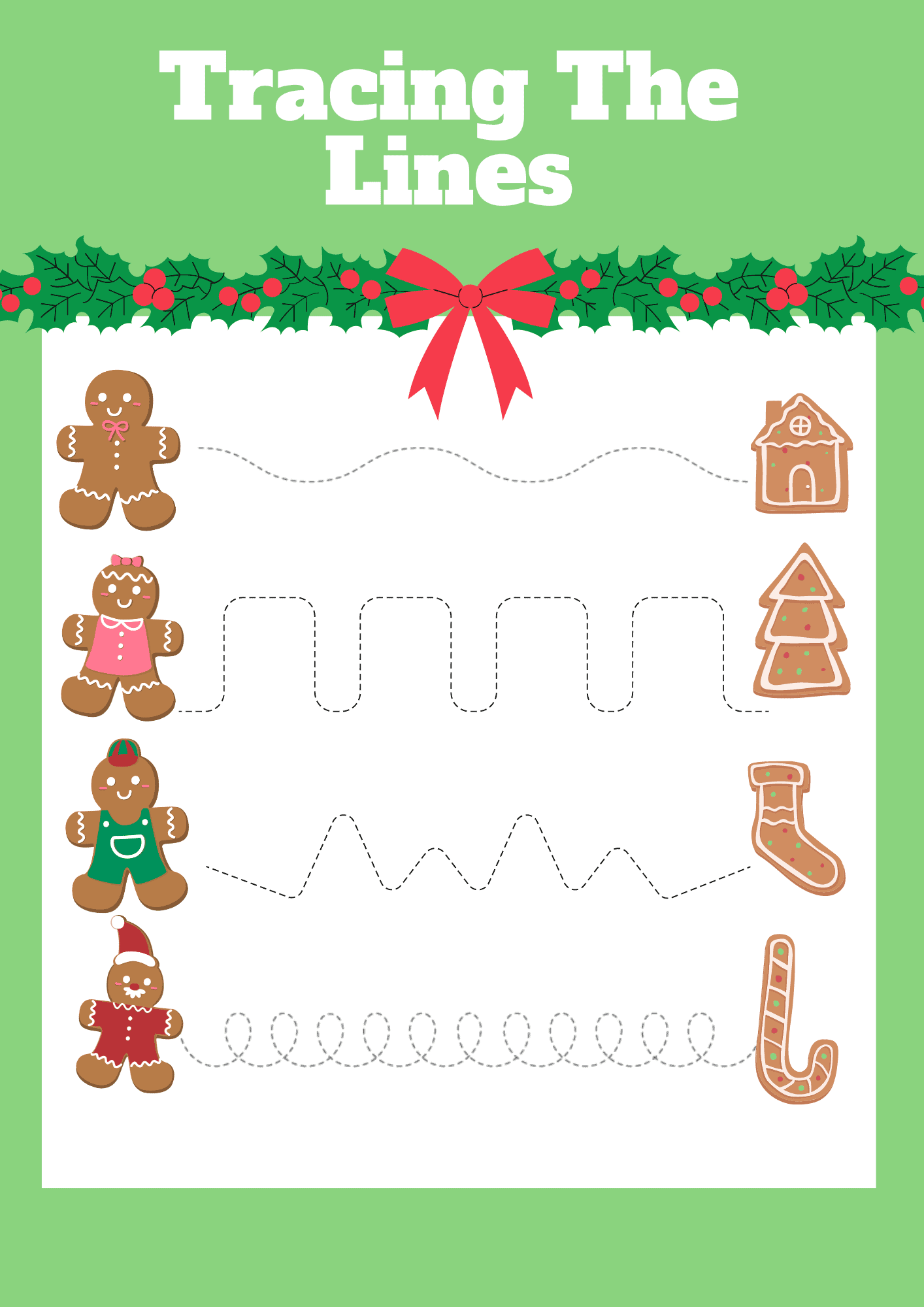 9 free christmas gingerbread man worksheet printables for 2025